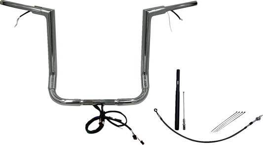 FAT BAGGERS INC. Handlebar Kit - Flat Top - 16" - Chrome 612016