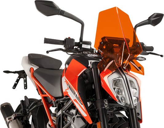 PUIG HI-TECH PARTS New Generation Windscreen - Orange - KTM 9514T