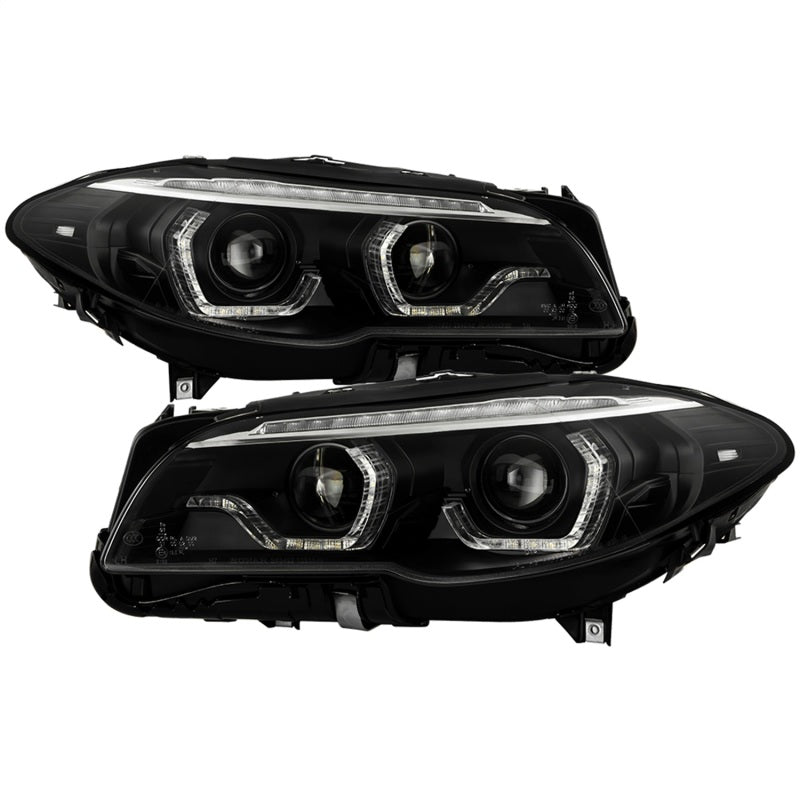 Spyder BMW 5 Series F10 11-13 Xenon/HID AFS Projector Headlights - Black PRO-YD-BMWF10HIDAFS-SEQ-BK 5088208