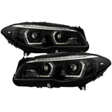 Spyder BMW 5 Series F10 11-13 Xenon/HID AFS Projector Headlights - Black PRO-YD-BMWF10HIDAFS-SEQ-BK 5088208