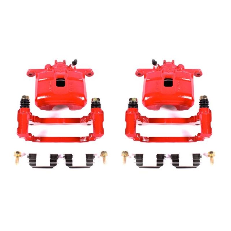 Power Stop 02-06 Acura RSX Front Red Calipers w/Brackets - Pair S2808