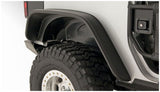 Bushwacker 07-18 Jeep Wrangler Flat Style Flares 2pc Fits 2-Door Sport Utility Only - Black 10052-07