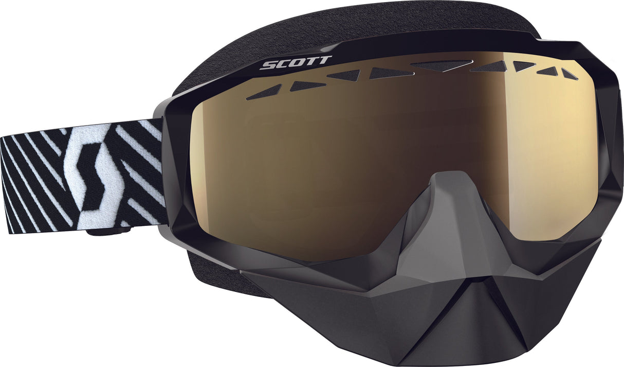 SCOTT Goggle Hustle Snow Black/White W/Bronz Chrome Lens 262582-1007245