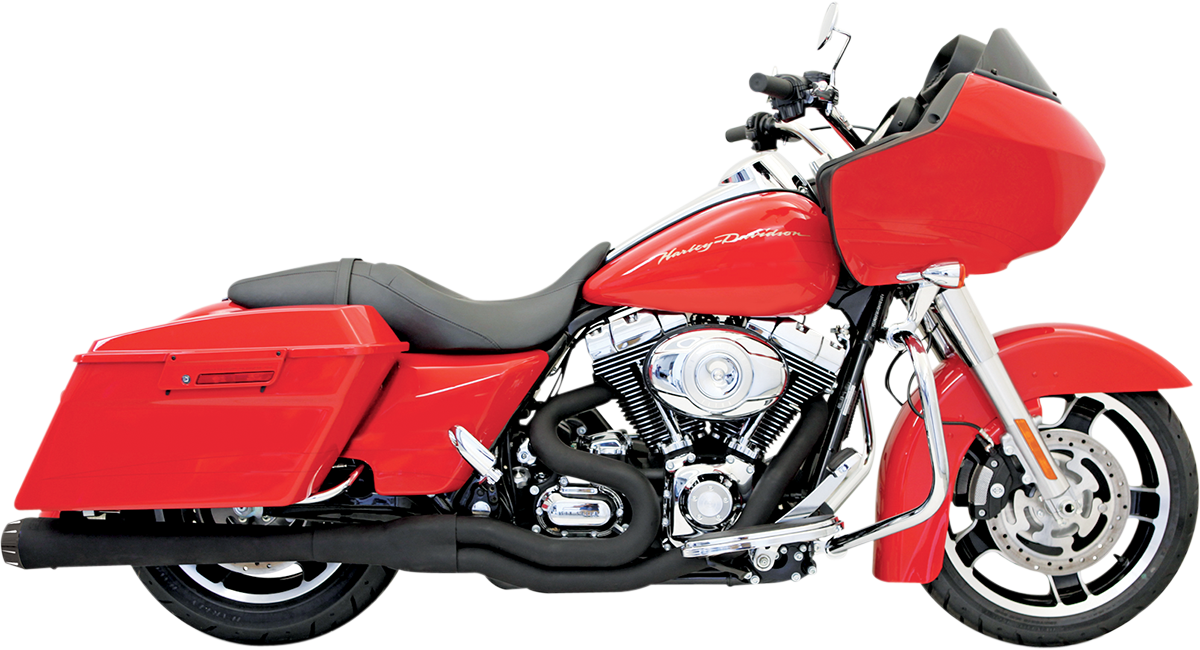 BASSANI XHAUST Megapower 2:1 Exhaust - 1-3/4" to 1-7/8" to 2" - Black FLH-767B