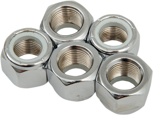 DRAG SPECIALTIES Nuts - Nylon - Chrome - 5/8"-18 MPB281