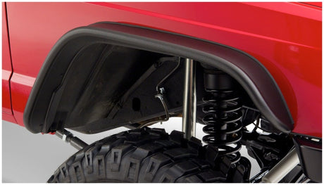 Bushwacker 84-01 Jeep Cherokee Flat Style Flares 2pc - Black 10063-07