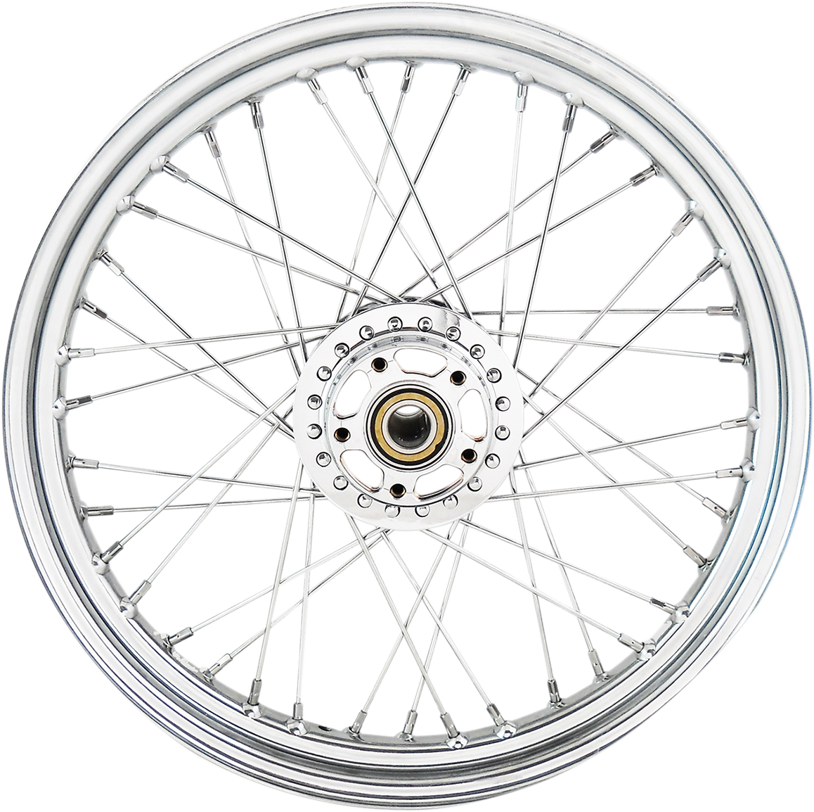 DRAG SPECIALTIES Rueda delantera - Doble disco/Sin ABS - Cromada - 19"x2.50" - '11+ 1200C/1200X DOBLE DISCO, XL1200C/X SOLAMENTE 64561D