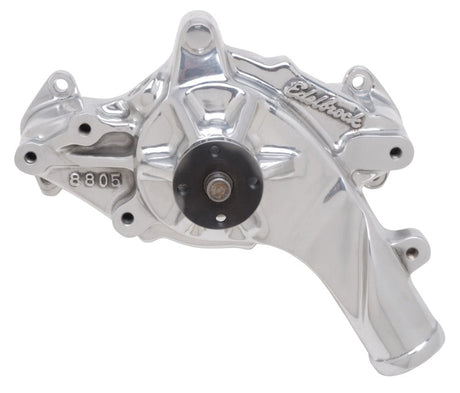 Edelbrock Water Pump High Performance Ford 1965-76 FE V8 Engines Standard Length Polished Finish 8835