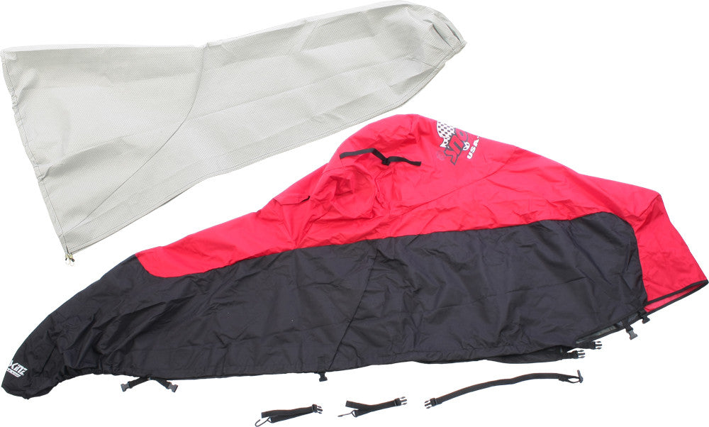 SNO-SKINZ Cover Pol Blk/Red 355-LT BLK/RED