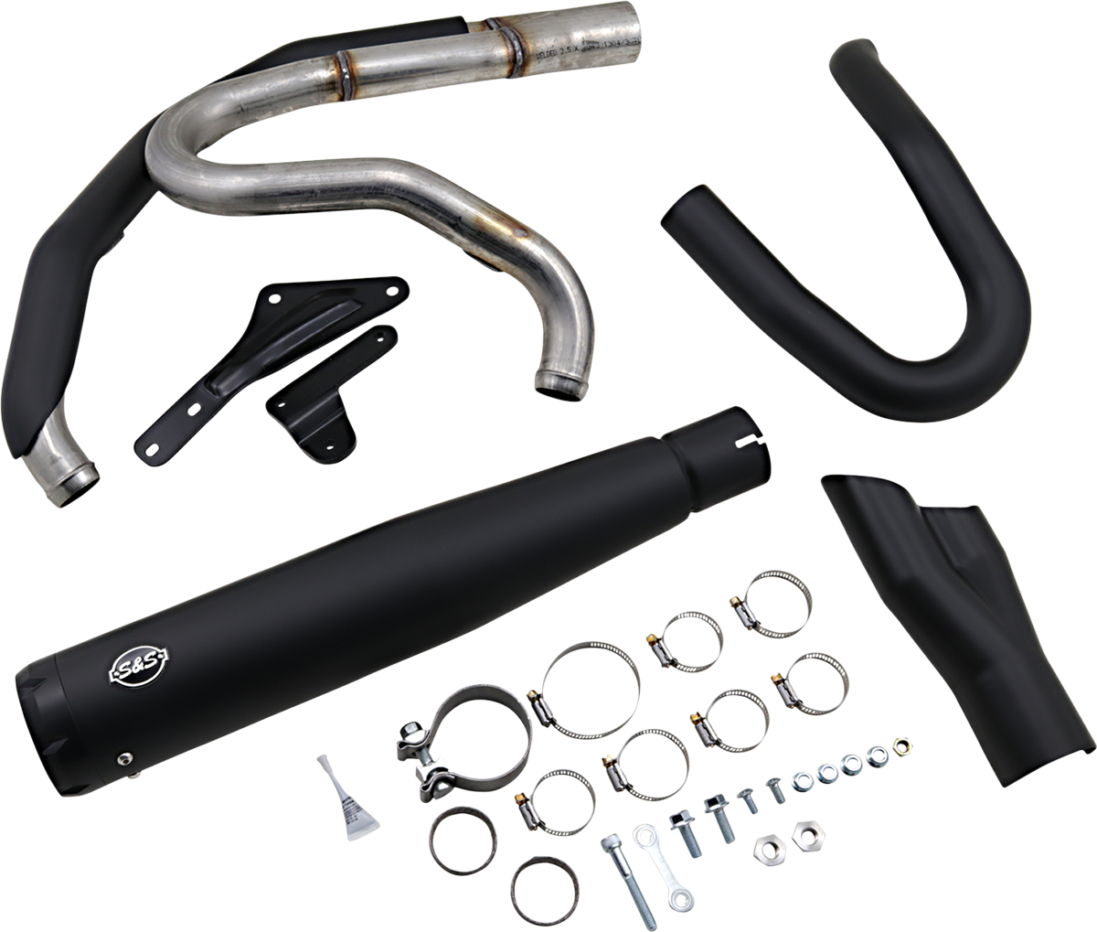 S&S CYCLE 2:1 Exhaust for M8 Softail - Black 550-0857