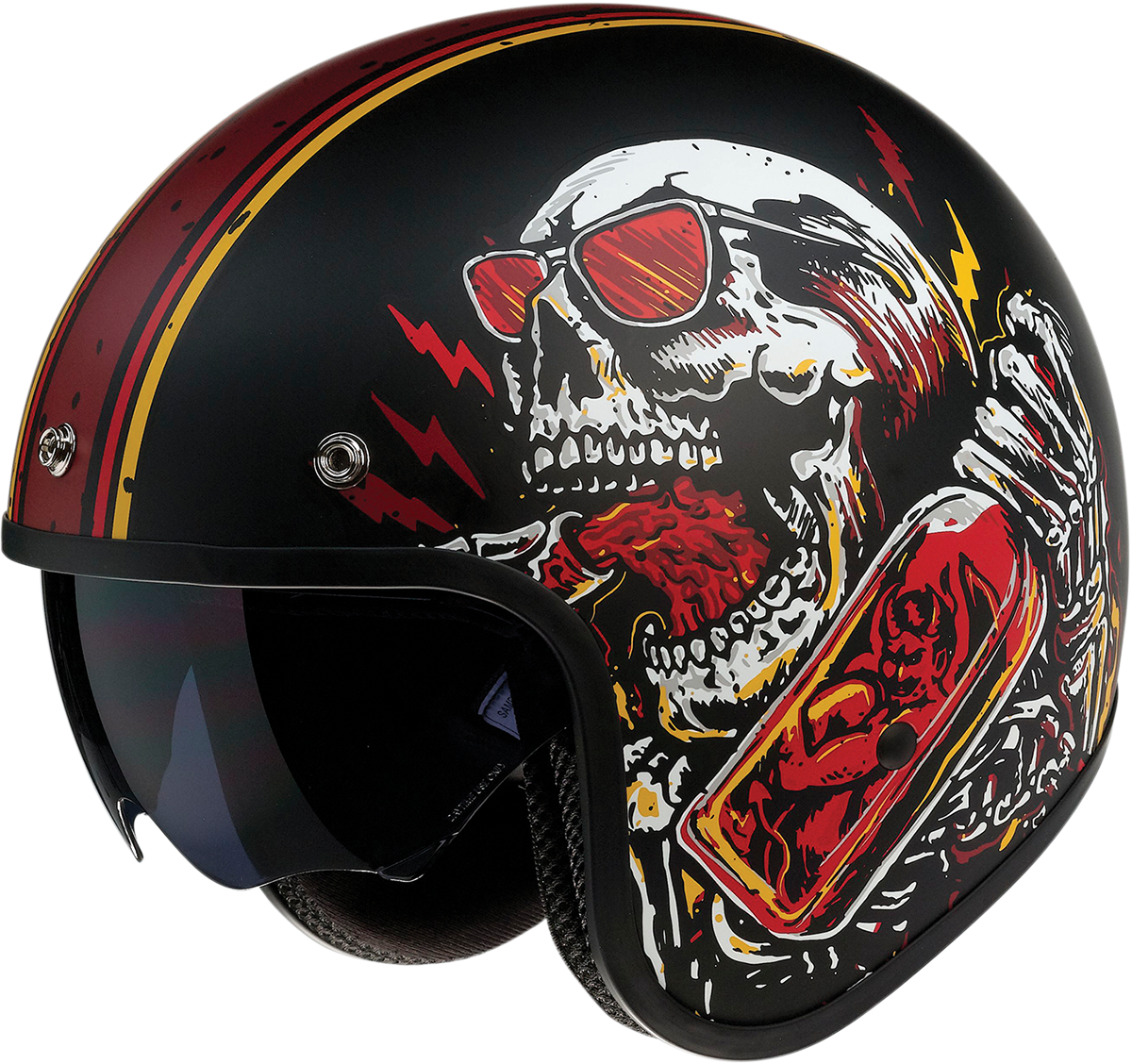 Z1R Saturn Helmet - Devil Made Me - Black/Red - XS 0104-2816