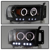 Spyder Dodge Ram 1500 02-05/Ram 2500 03-05 Projector Headlights LED Halo LED Blk PRO-YD-DR02-HL-BK 5009975