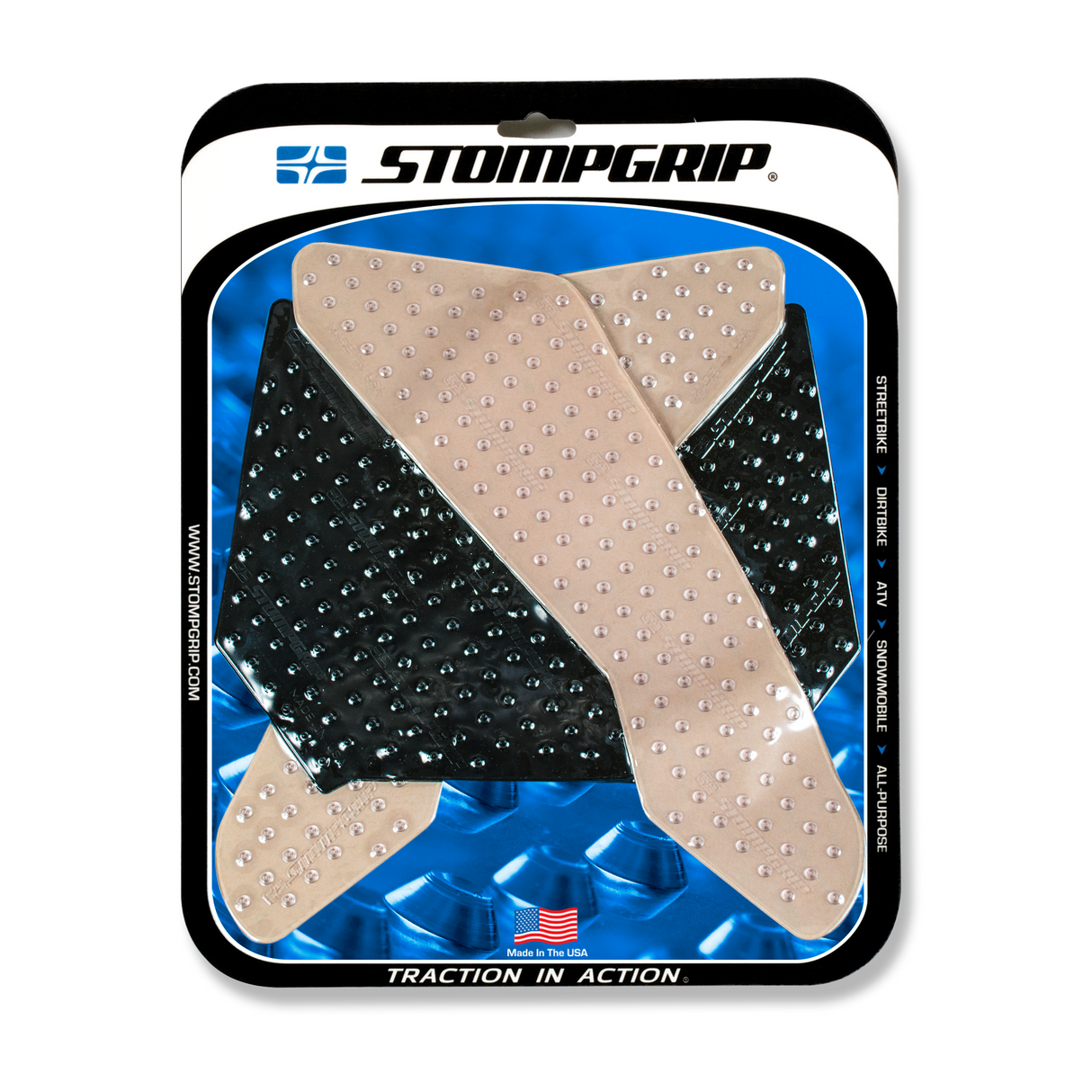 STOMPGRIP Tank Pad Kit Volcano Clear/Black 55-10-0142H