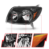ANZO 2003-2005 Toyota 4Runner Crystal Headlights Black 111394
