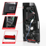 ANZO 2003-2006 Chevy Silverado 1500 LED Taillights Plank Style Black w/Clear Lens 311333