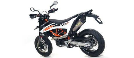 IN STOCK OPEN BOX Arrow KTM 690 SMC/ENDURO R LC4 9-24  Race-Tech Titanium Slip On With Carbon End Cap 72624pk