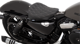 DRAG SPECIALTIES Asiento individual Bobber - Doble diamante - Puntada plateada - '10-'22 XL 0804-0740
