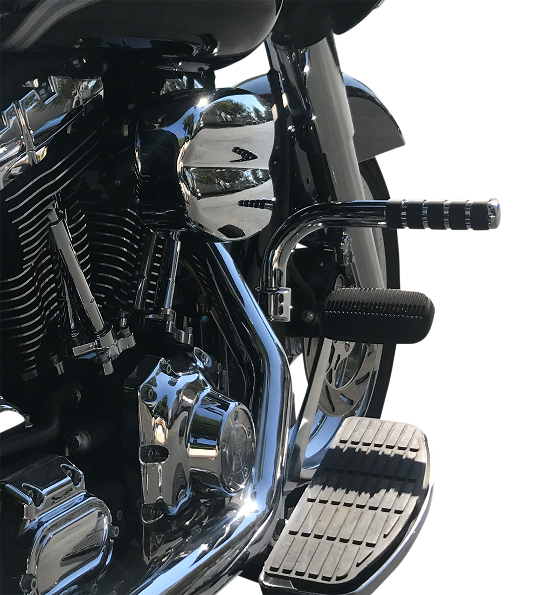 LINDBY Adjustable Footrest - Chrome - FLH '14+ 280000