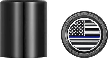 FIGURATI DESIGNS Docking Hardware Covers - American Flag - Contrast Cut - Black FD71-DC-2730-BK