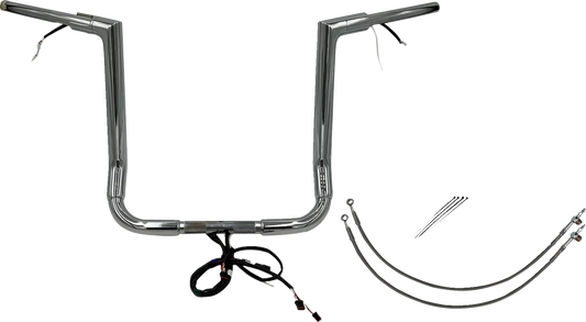 FAT BAGGERS INC. Handlebar Kit - Flat Top - 16" - Chrome 601216