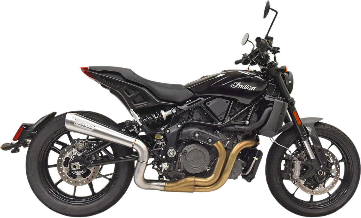 BASSANI XHAUST Silenciador Megáfono Corto de 4" sin Convertidor Catalítico - Montaje Alto Indian FTR 1200 8F227SS 