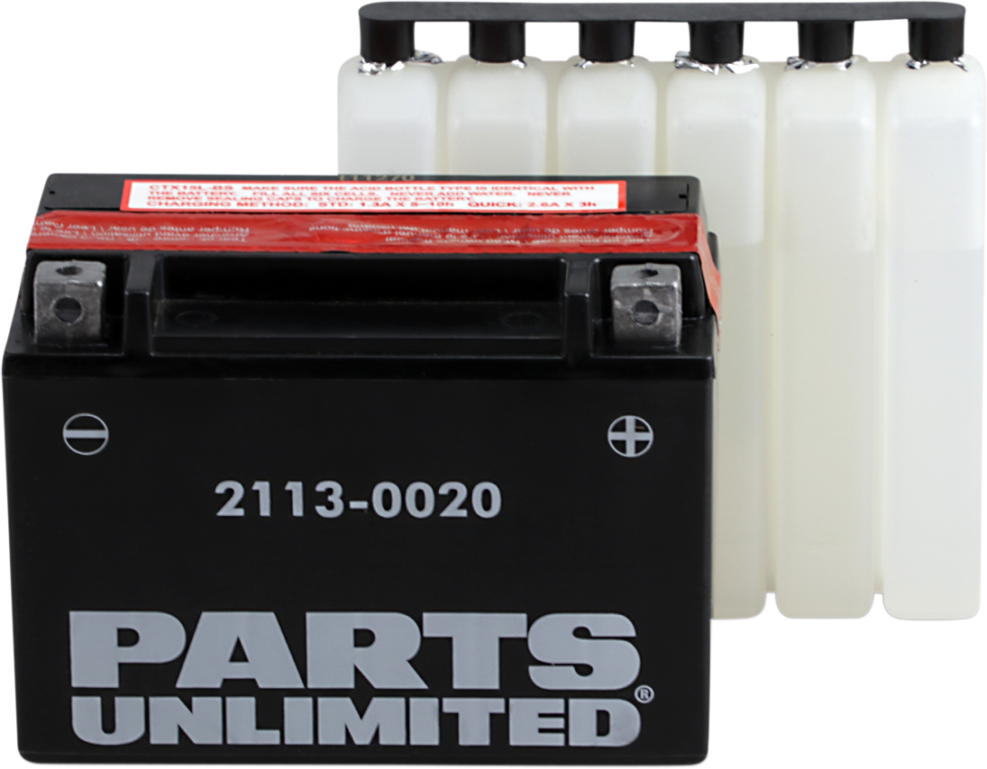 Parts Unlimited Agm Battery - Ytx15l-Bs .66 L Ctx15l-Bs