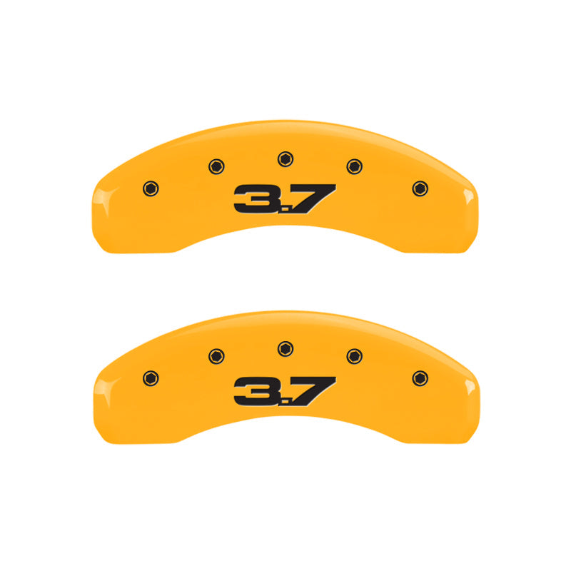 MGP 4 Caliper Covers Engraved Front 2015/Mustang Engraved Rear 2015/Bar & Pony Black finish slvr ch 10202SMB2BK