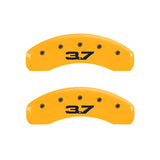 MGP 4 Caliper Covers Engraved Front 2015/Mustang Engraved Rear 2015/Bar & Pony Black finish slvr ch 10202SMB2BK
