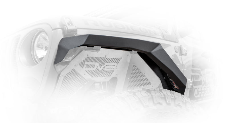 DV8 Offroad 2018+ Jeep Wrangler JL Armor Fenders w/ LED Turn Signal Lights FDJL-01