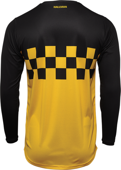 THOR Hallman Differ Cheq Jersey - Yellow/Black - Large 2910-6589