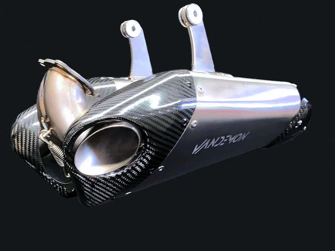 Vandemon Ducati Panigale 899, 1199, 1199R Titanium Muffler Low Mount Slip-On 2012-15  DUC899TIMUFBELA VA-121