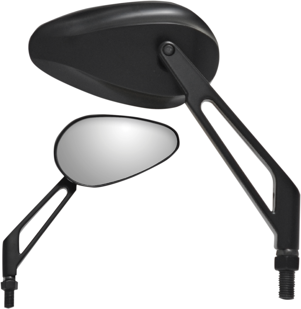 Parts Unlimited Mirror - Teardrop - Black 17070