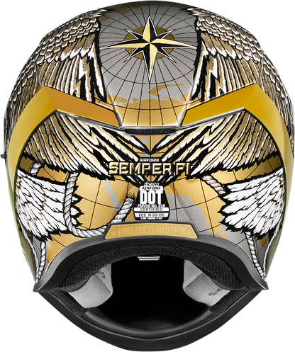 ICON Airform™ Helmet - Semper Fi - Gold - Large 0101-13666