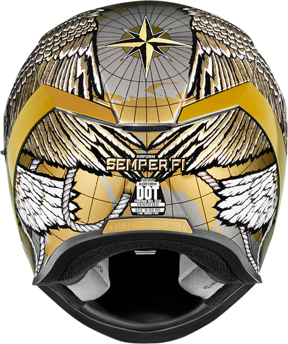 ICON Airform™ Helmet - Semper Fi - Gold - XS 0101-13663