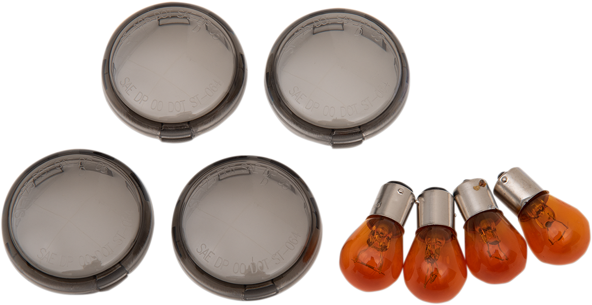 DRAG SPECIALTIES Kit de lentes tipo bala ahumada - '00-'22 12-0201 