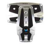 NRG Brushed Aluminum Sport Pedal A/T - Silver w/Black Rubber Inserts PDL-250SL