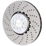 SHW 18-21 BMW M5 4.4L Left Front Cross-Drilled Lightweight Brake Rotor (34117991101) BFL42501