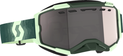 SCOTT Fury Snow Cross Goggle - Dark Green/Mint - Enhancer Silver Chrome 278605-7703313