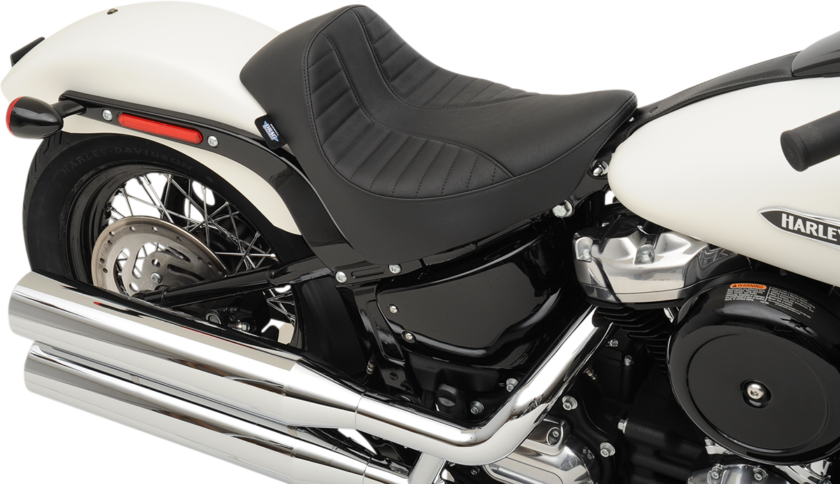 DRAG SPECIALTIES EZ-Solo Seat - Scorpion Stitch - Vinyl - FL/FX '18-'22 ACT EZ-ON STYLE 0802-1150