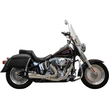 BASSANI XHAUST 2-into-1 Ripper Exhaust System - Short - Black - Twin Cam Softails 1S6B