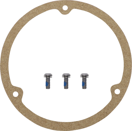 DRAG SPECIALTIES Live to Ride Derby Cover - 3 Hole - Chrome 33-0010CA