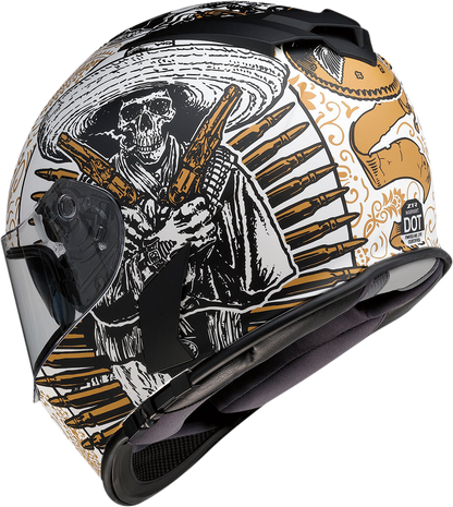 Z1R Warrant Helmet - Sombrero - White/Gold - Small 0101-14165