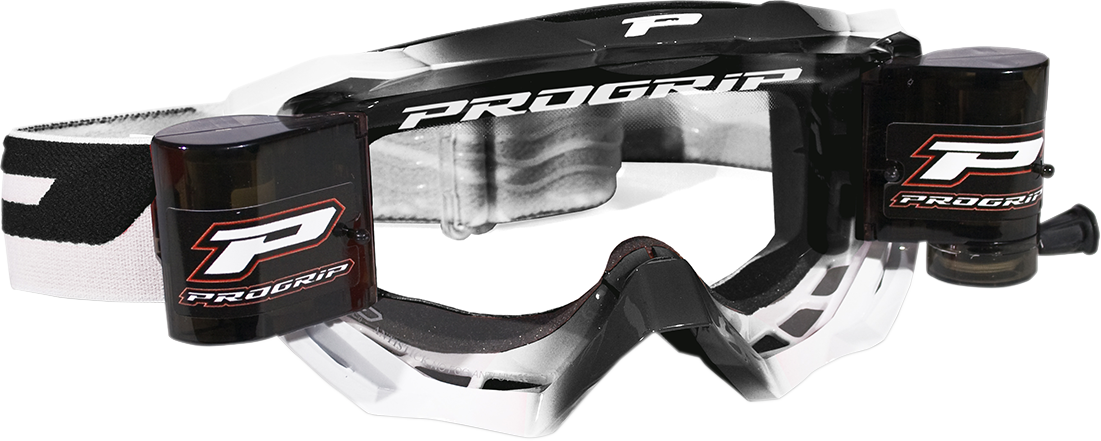 PRO GRIP Venom Roll Off Goggles - Black/White PZ3200RONEBI