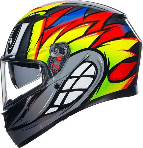 AGV K3 Helmet - Birdy 2.0 - Gray/Yellow/Red - Small 2118381004012S