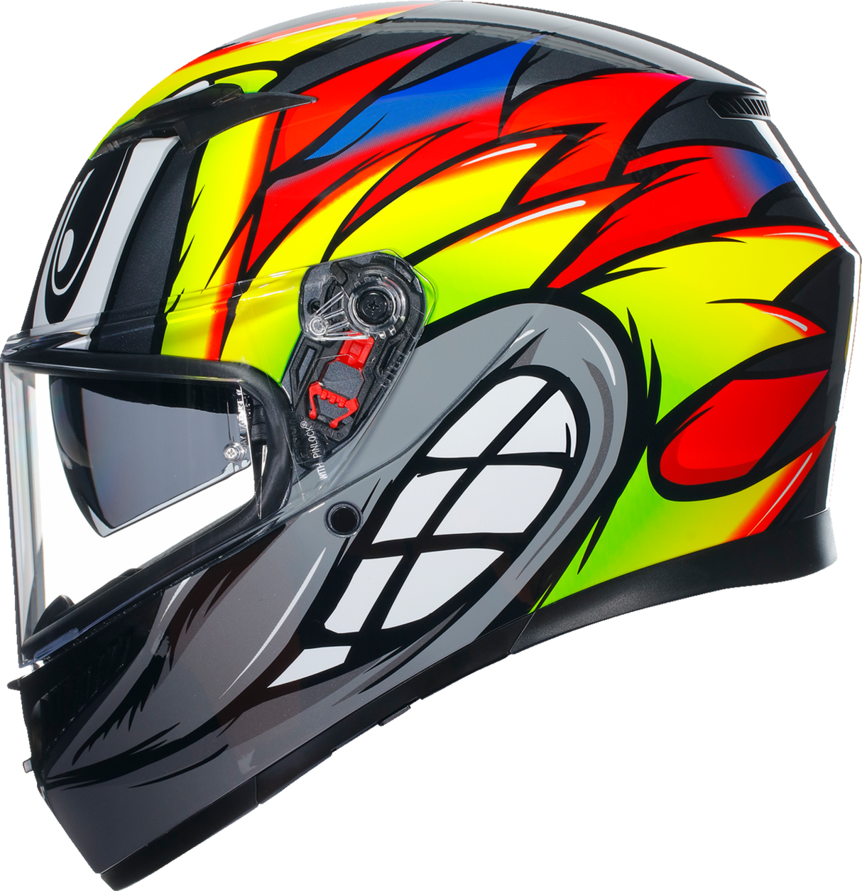 Casco AGV K3 - Birdy 2.0 - Gris/Amarillo/Rojo - Pequeño 2118381004012S 