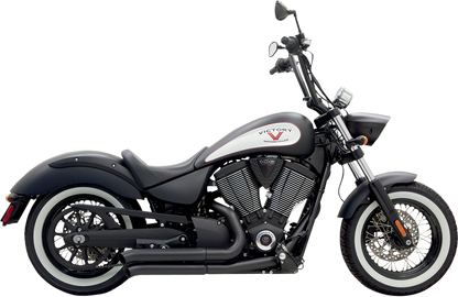 BASSANI XHAUST Pro-Street Exhaust - Black - Turnout 6V23DB