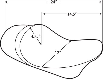 DRAG SPECIALTIES Low Forward Smooth Seat - FLHR '97-'07 0801-0730