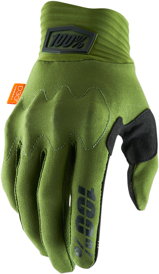100% Cognito Gloves - Green/Black - Small 10014-00000