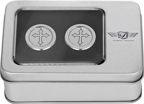 FIGURATI DESIGNS Docking Hardware Covers - Short - Cross - Stainless Steel FD41-DC-2530-SS