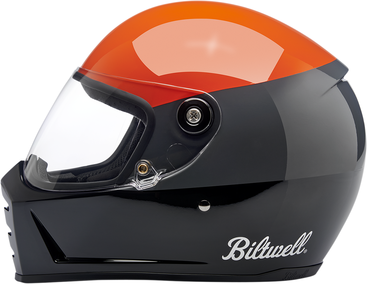 BILTWELL Lane Splitter Helmet - Gloss Podium Orange/Gray/Black - XS 1004-550-101